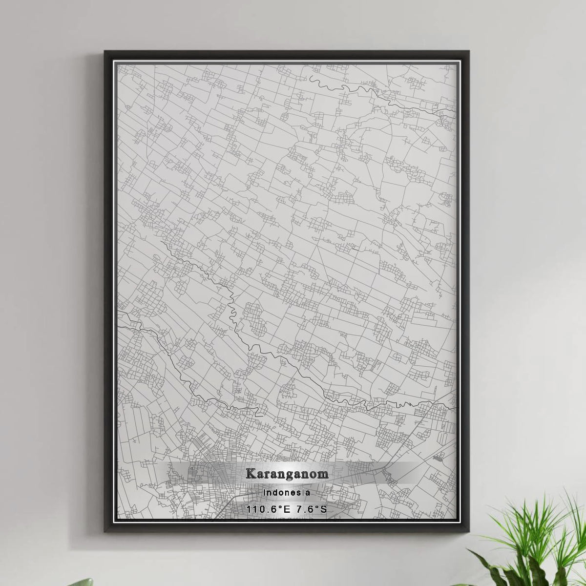 ROAD MAP OF KARANGANOM, INDONESIA BY MAPBAKES
