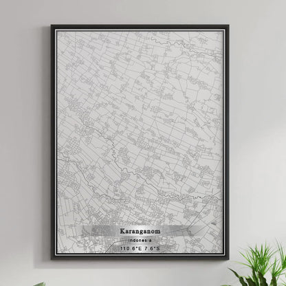 ROAD MAP OF KARANGANOM, INDONESIA BY MAPBAKES