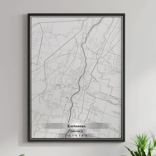 ROAD MAP OF KERTOSONO, INDONESIA BY MAPBAKES