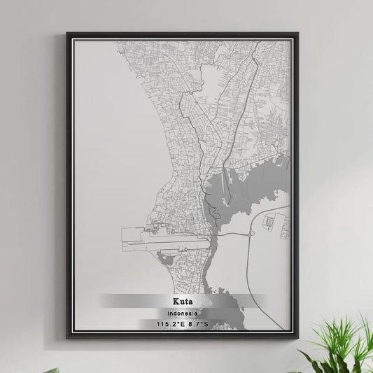 ROAD MAP OF KUTA, INDONESIA BY MAPBAKES