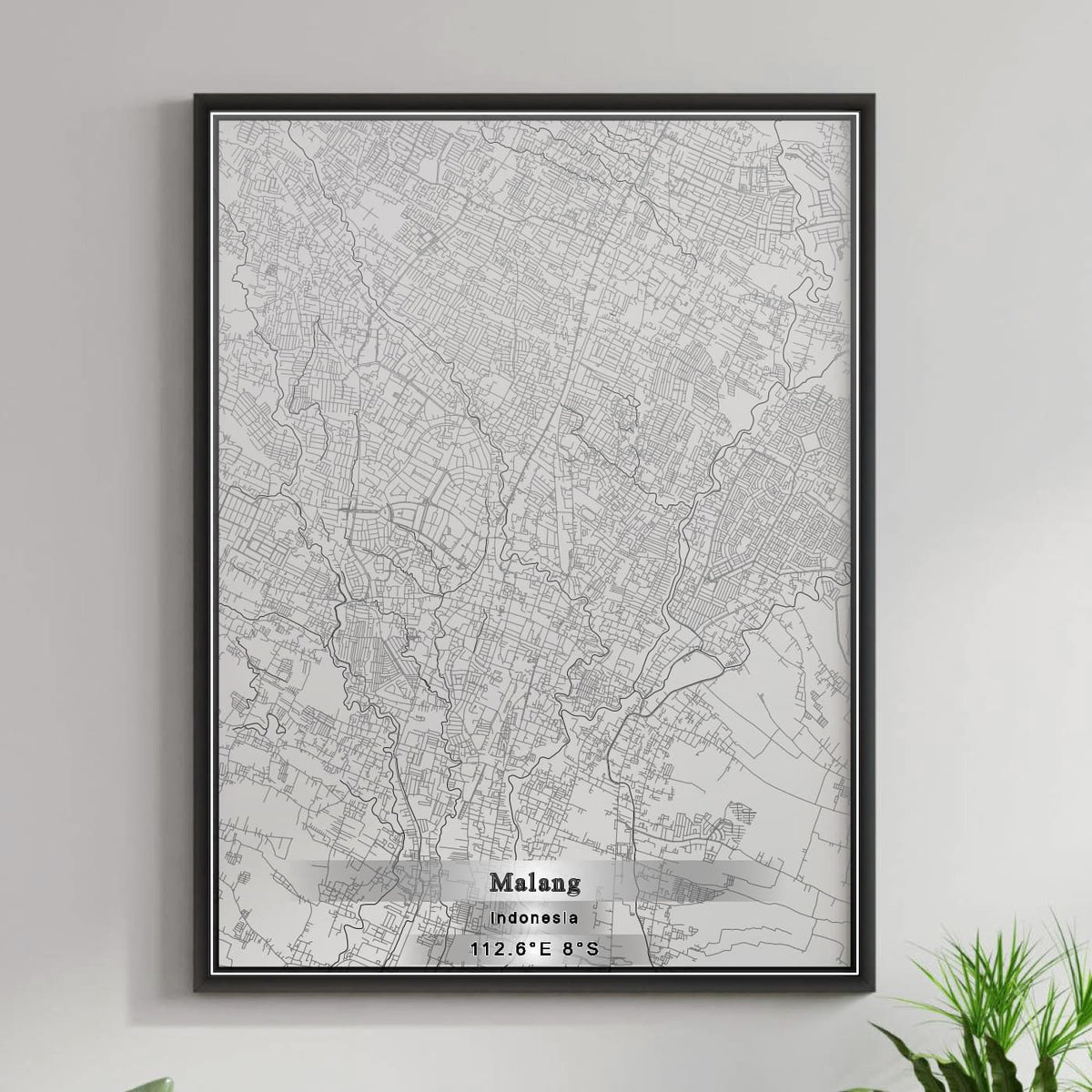 ROAD MAP OF MALANG, INDONESIA BY MAPBAKES