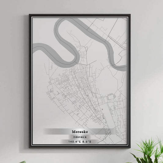 ROAD MAP OF MERAUKE, INDONESIA BY MAPBAKES