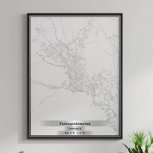 ROAD MAP OF PADANGSIDEMPUAN, INDONESIA BY MAPBAKES