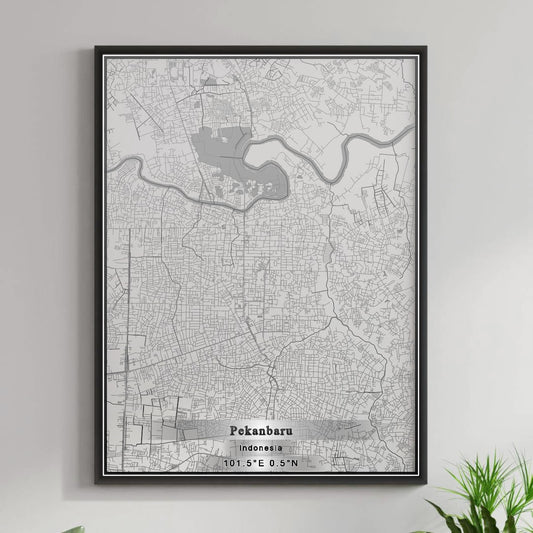 ROAD MAP OF PEKANBARU, INDONESIA BY MAPBAKES
