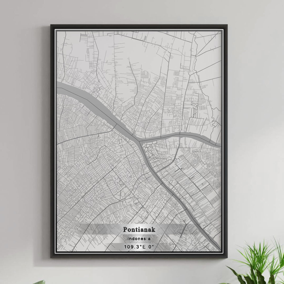 ROAD MAP OF PONTIANAK, INDONESIA BY MAPBAKES