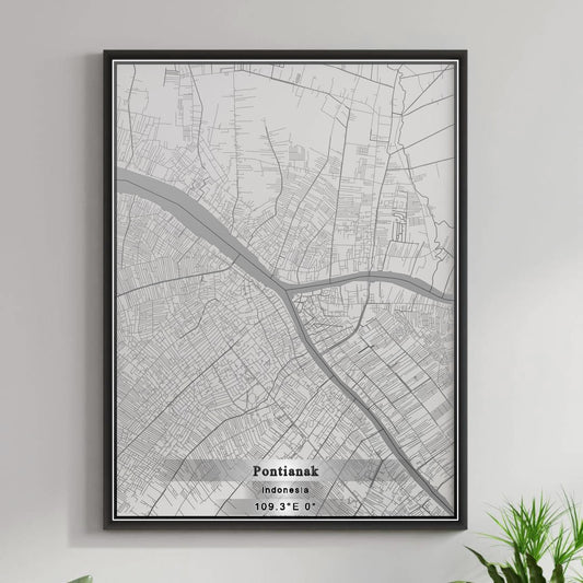 ROAD MAP OF PONTIANAK, INDONESIA BY MAPBAKES