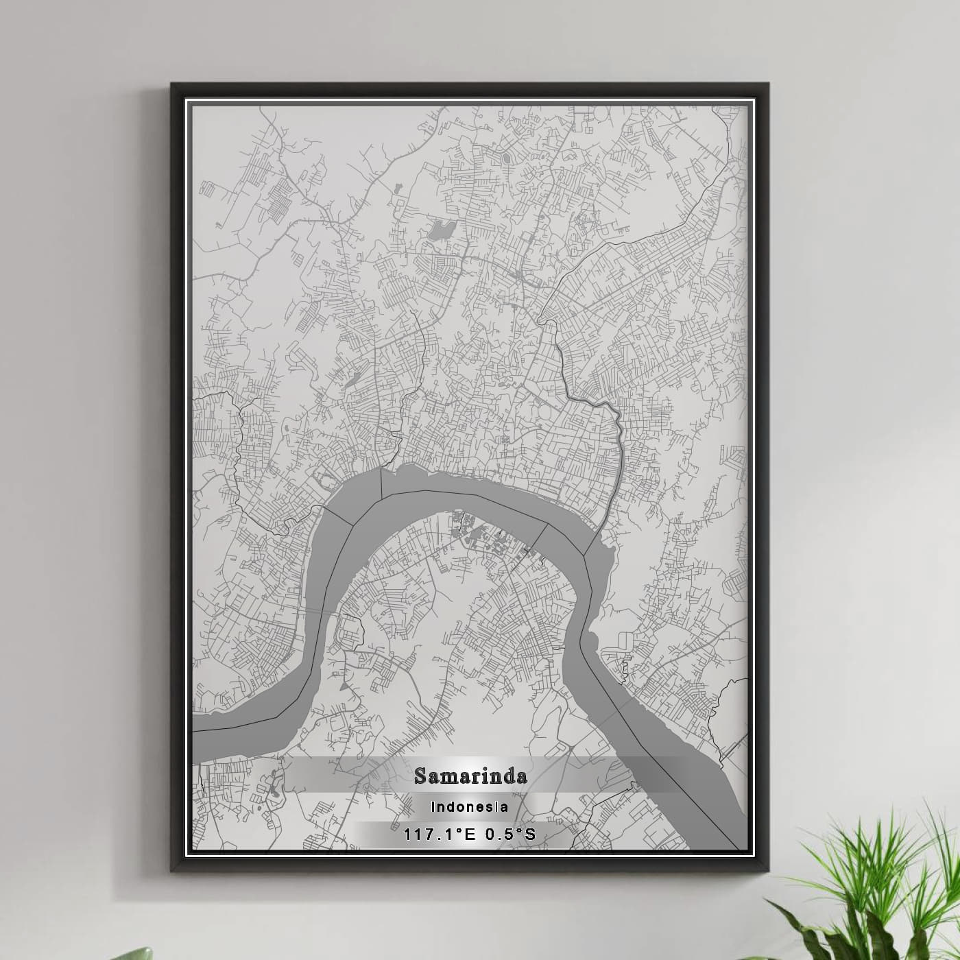 ROAD MAP OF SAMARINDA, INDONESIA BY MAPBAKES