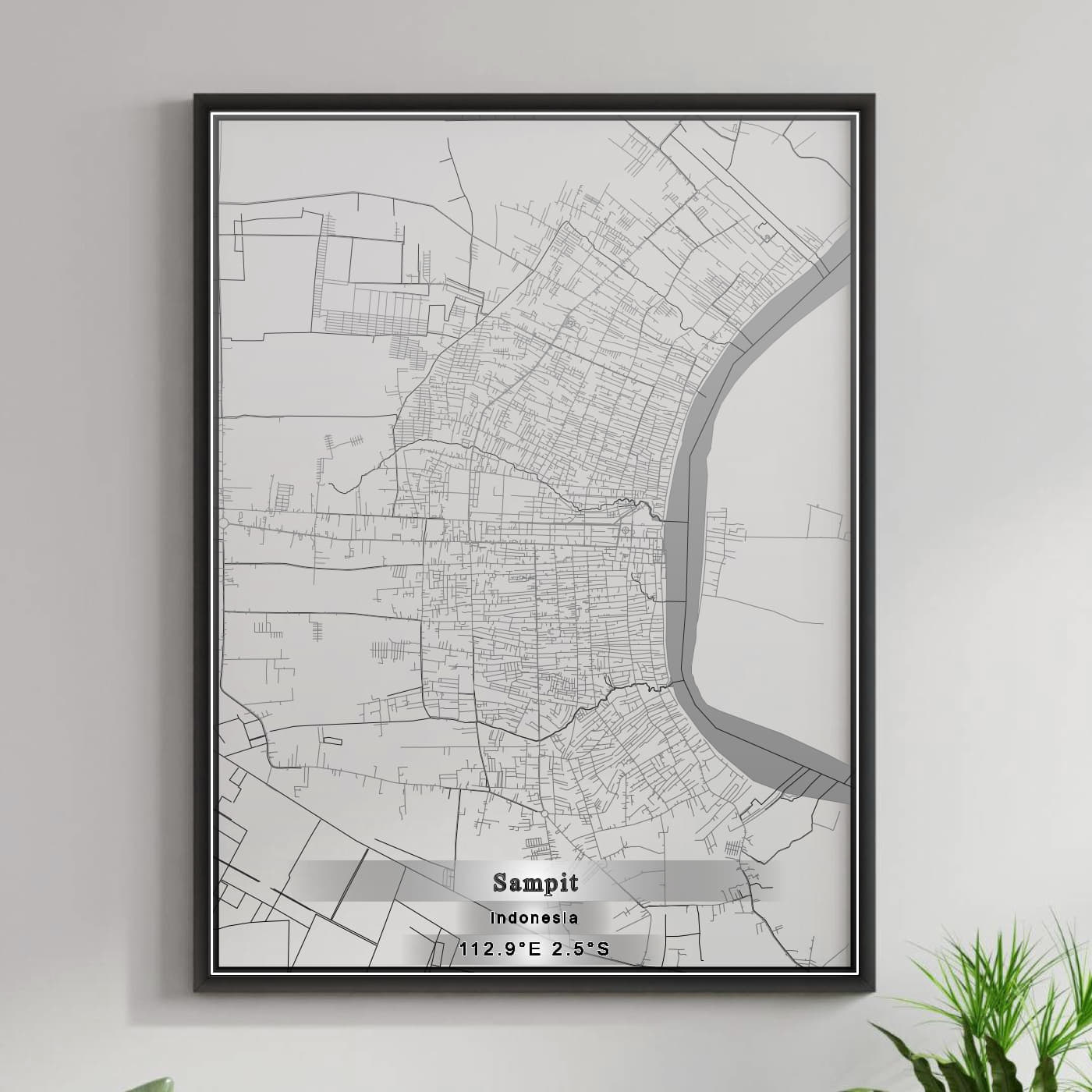 ROAD MAP OF SAMPIT, INDONESIA BY MAPBAKES