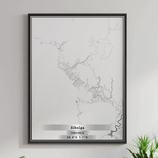 ROAD MAP OF SIBOLGA, INDONESIA BY MAPBAKES