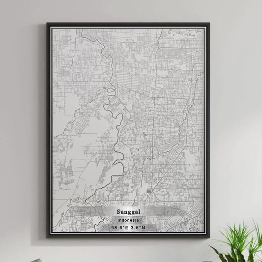 ROAD MAP OF SUNGGAL, INDONESIA BY MAPBAKES