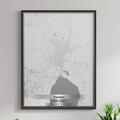 ROAD MAP OF TONDANO, INDONESIA BY MAPBAKES