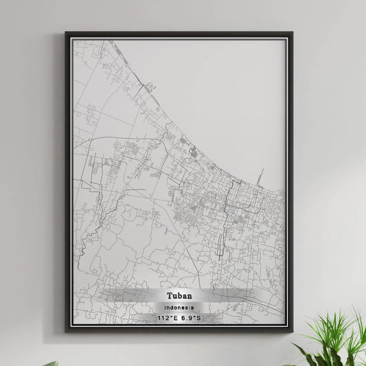ROAD MAP OF TUBAN, INDONESIA BY MAPBAKES