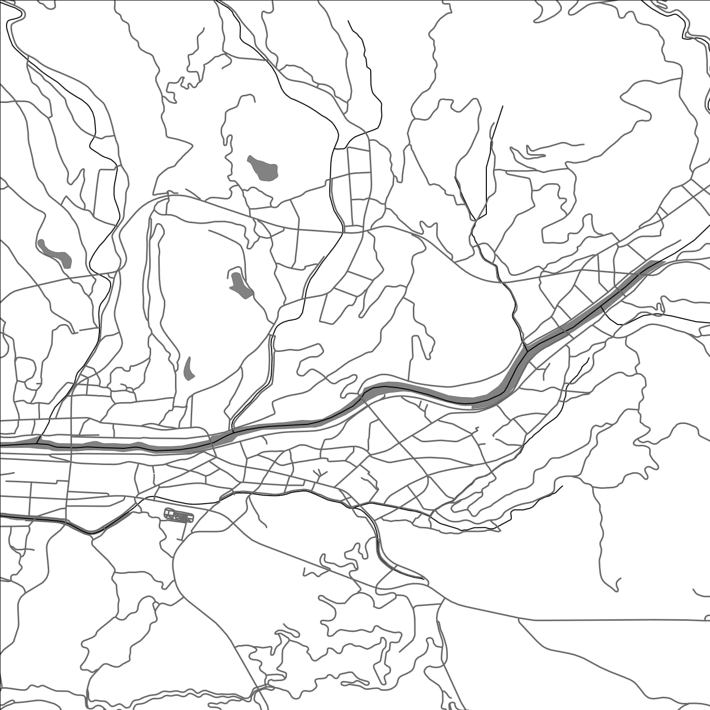 ROAD MAP OF AINAN, JAPAN BY MAPBAKES