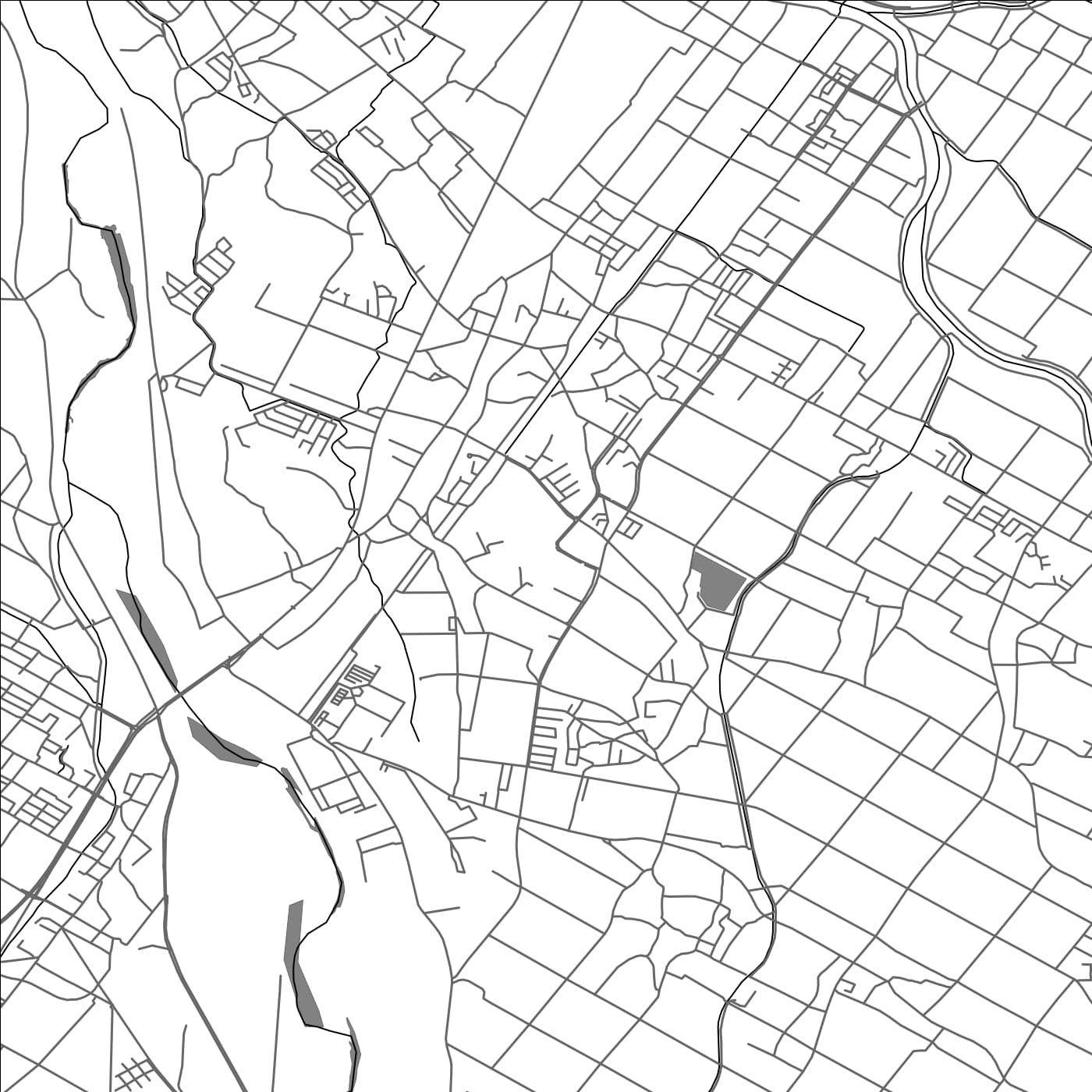 ROAD MAP OF AISHO, JAPAN BY MAPBAKES