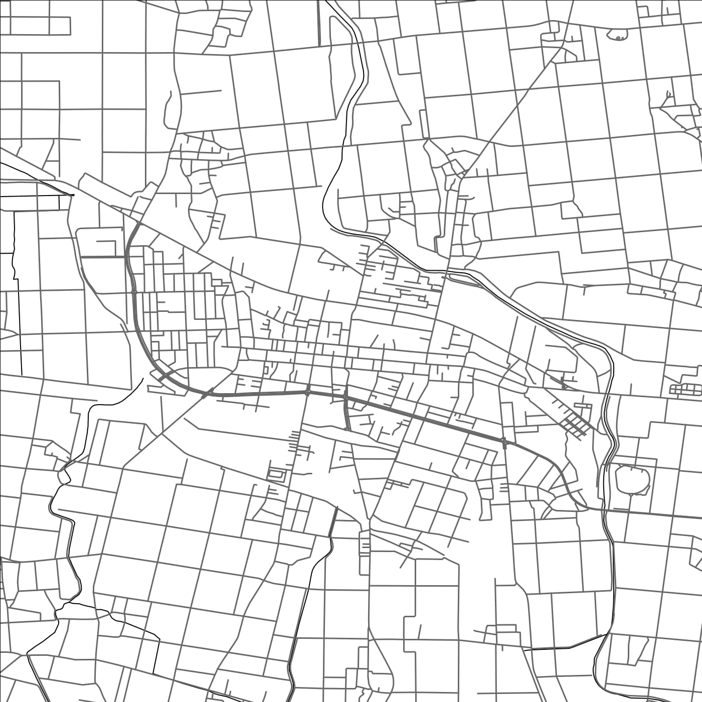 ROAD MAP OF AIZUBANGE, JAPAN BY MAPBAKES