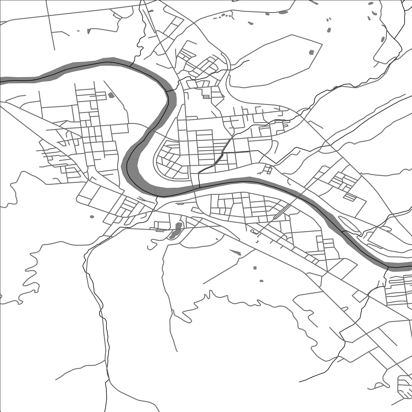 ROAD MAP OF AKABIRA, JAPAN BY MAPBAKES