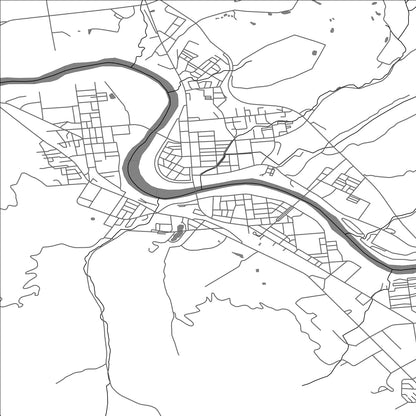 ROAD MAP OF AKABIRA, JAPAN BY MAPBAKES