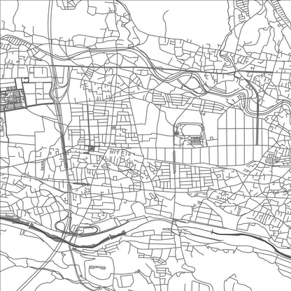 ROAD MAP OF AKIRUNO, JAPAN BY MAPBAKES