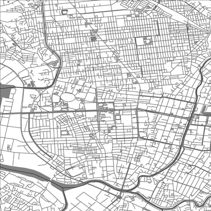 ROAD MAP OF AKITA, JAPAN BY MAPBAKES