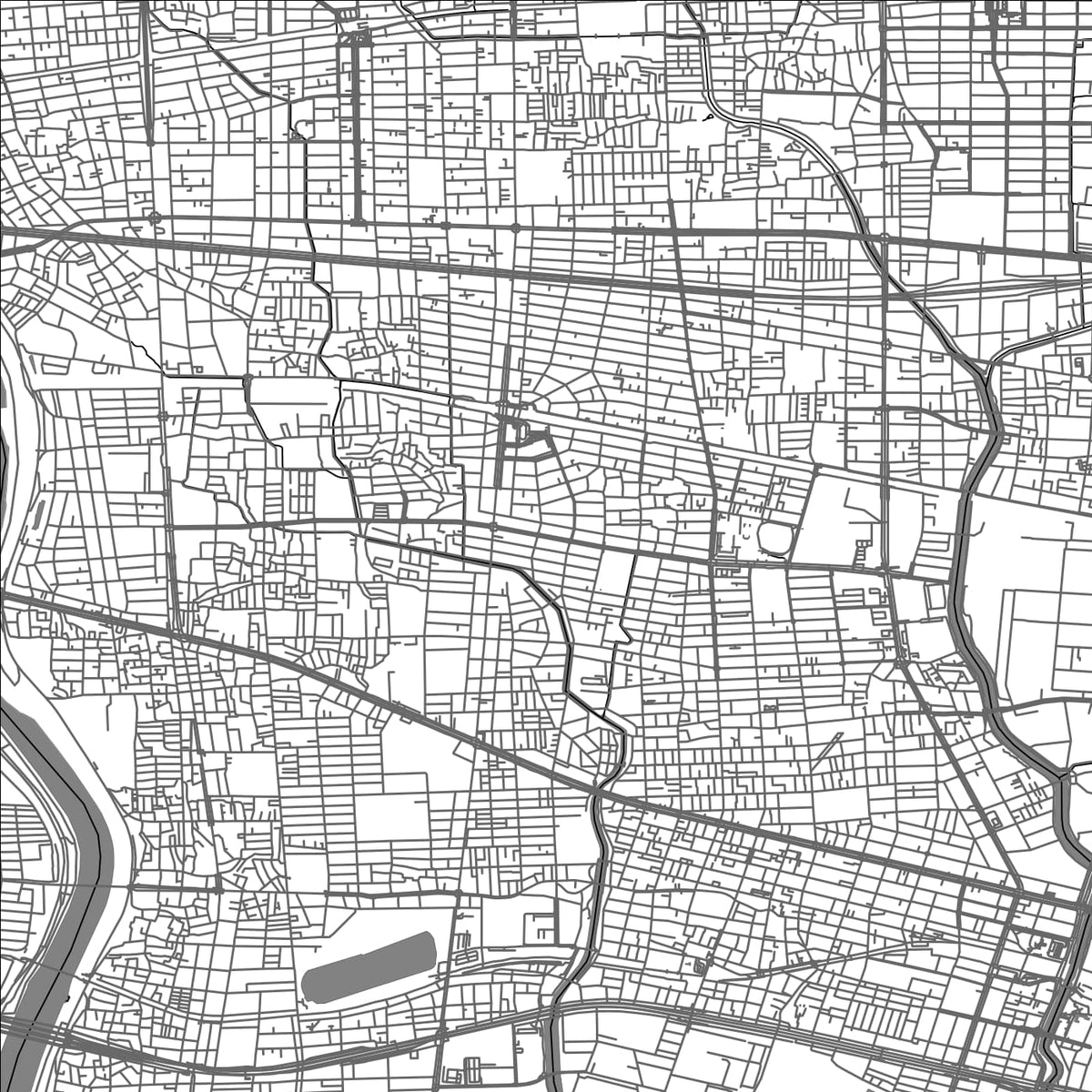 ROAD MAP OF AMAGASAKI, JAPAN BY MAPBAKES