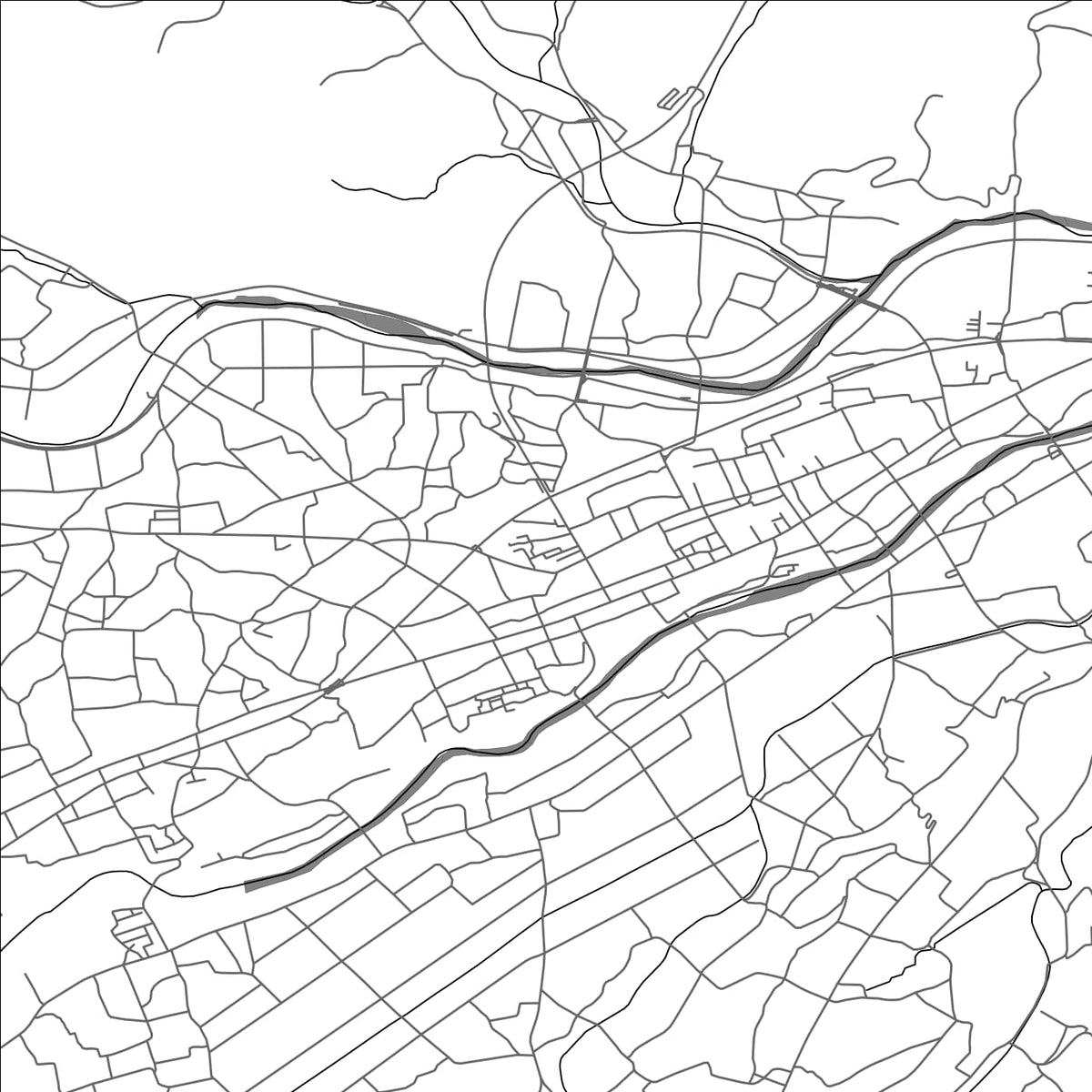 ROAD MAP OF ANNAKA, JAPAN BY MAPBAKES