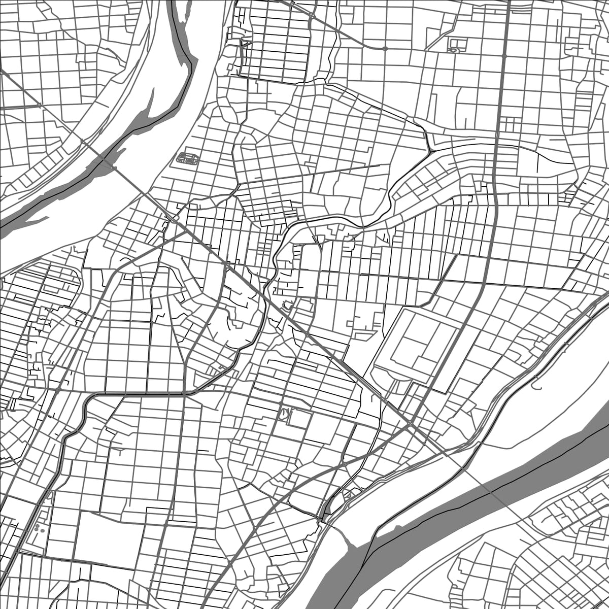 ROAD MAP OF ANPACHI, JAPAN BY MAPBAKES