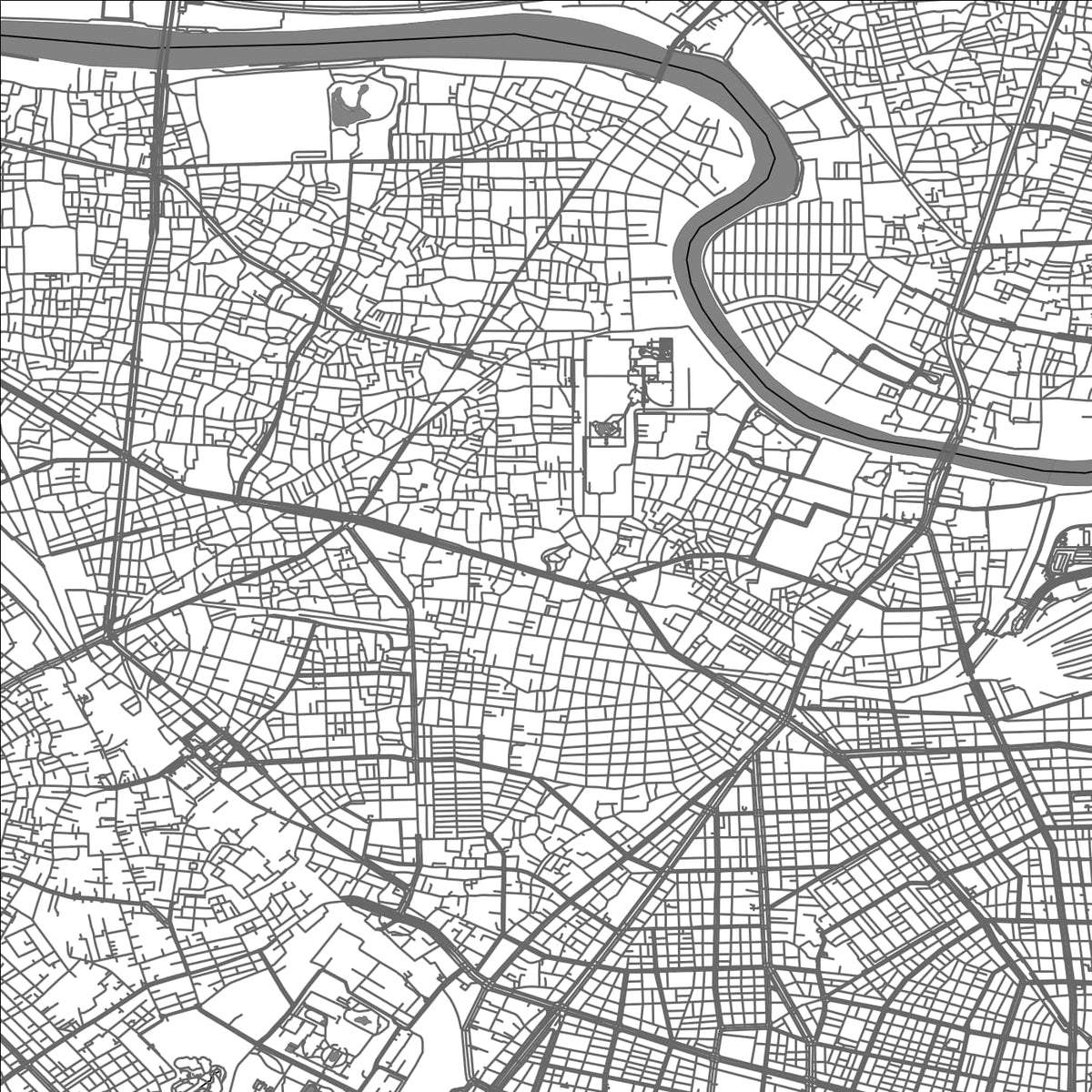 ROAD MAP OF ARAKAWA, JAPAN BY MAPBAKES