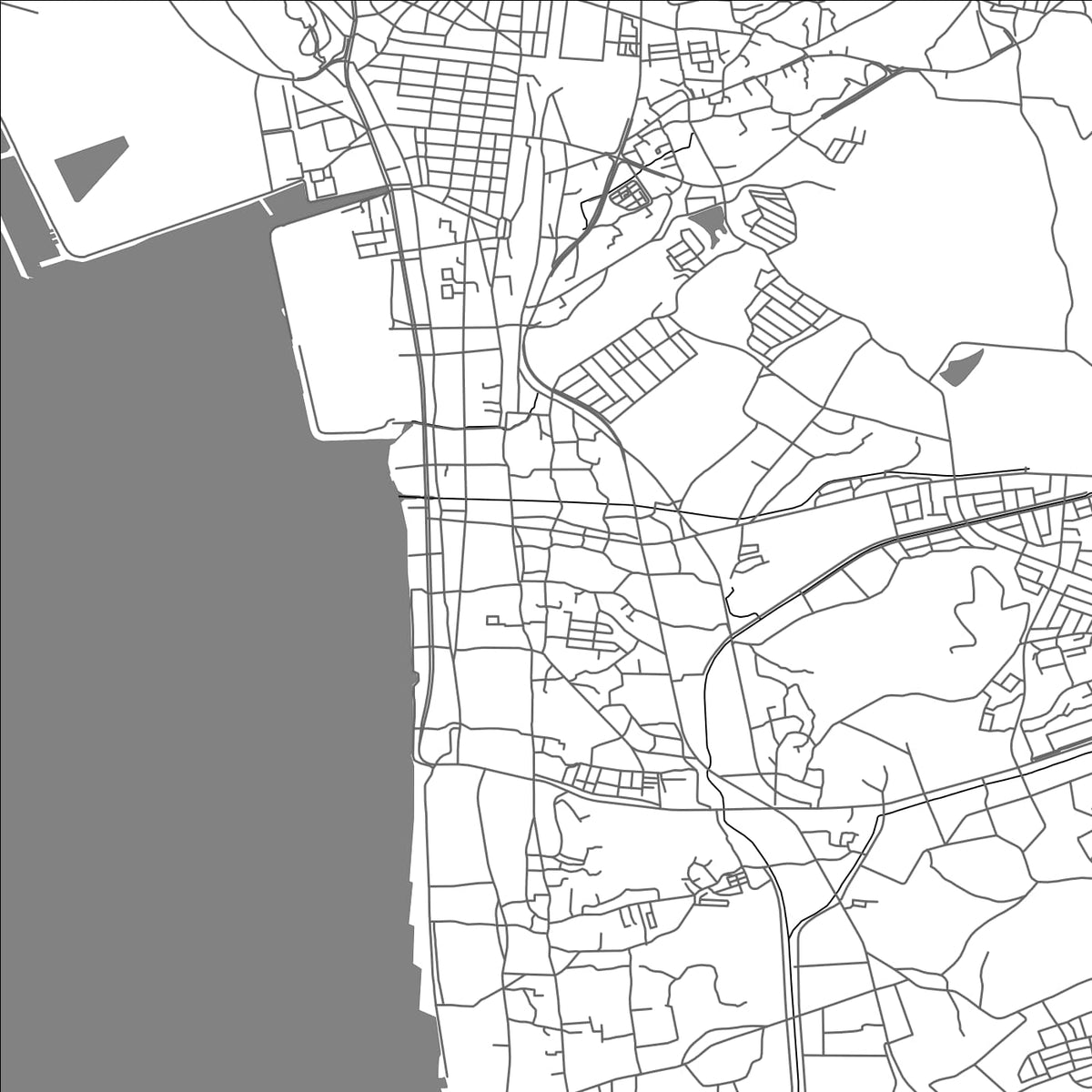 ROAD MAP OF ARAO, JAPAN BY MAPBAKES
