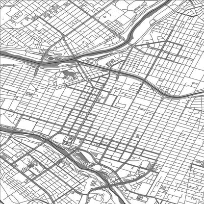 ROAD MAP OF ASAHIKAWA, JAPAN BY MAPBAKES