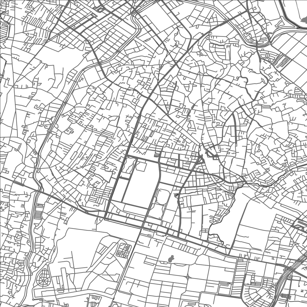 ROAD MAP OF ASAKA, JAPAN BY MAPBAKES