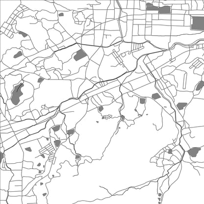 ROAD MAP OF ASAKUCHI, JAPAN BY MAPBAKES