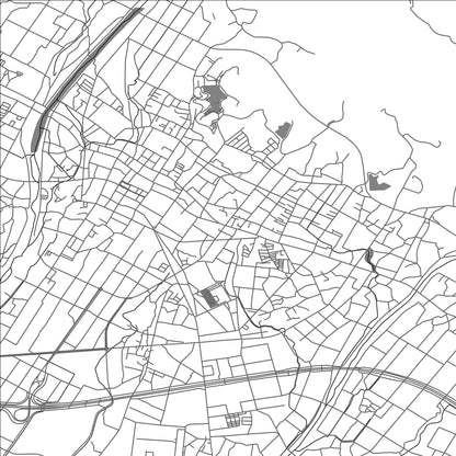 ROAD MAP OF ASAKURA, JAPAN BY MAPBAKES