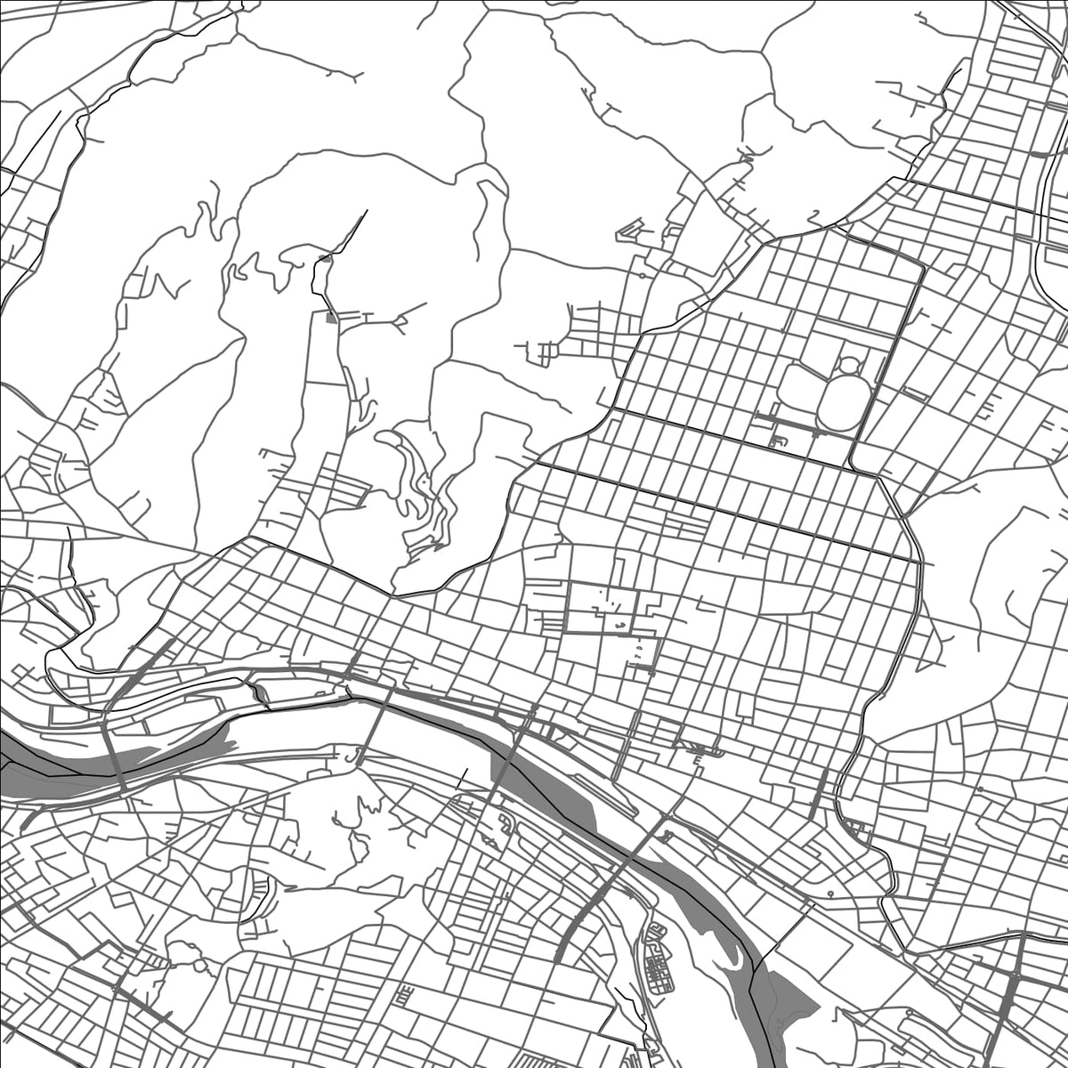 ROAD MAP OF ASHIKAGA, JAPAN BY MAPBAKES
