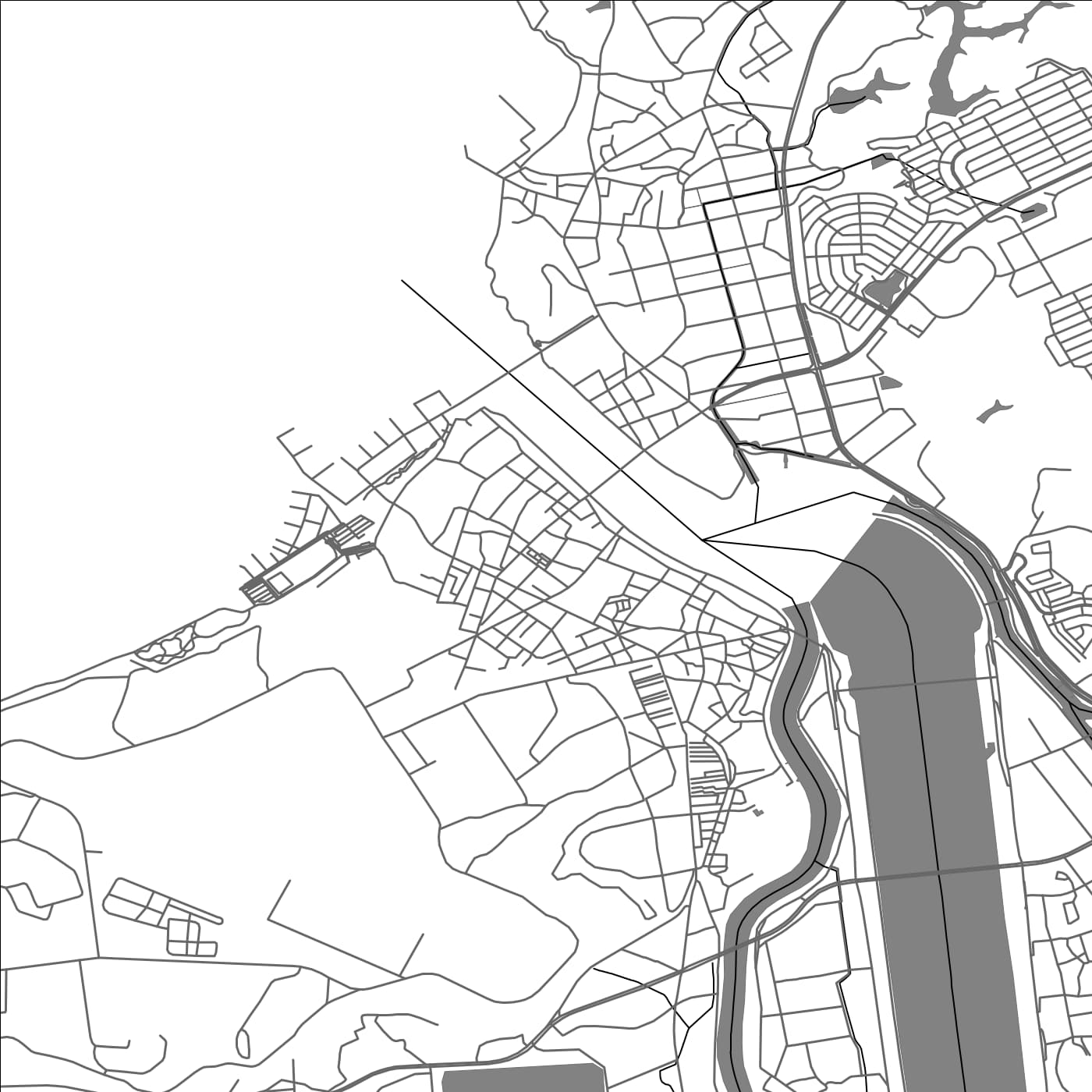 ROAD MAP OF ASHIYA FUKUOKA, JAPAN BY MAPBAKES