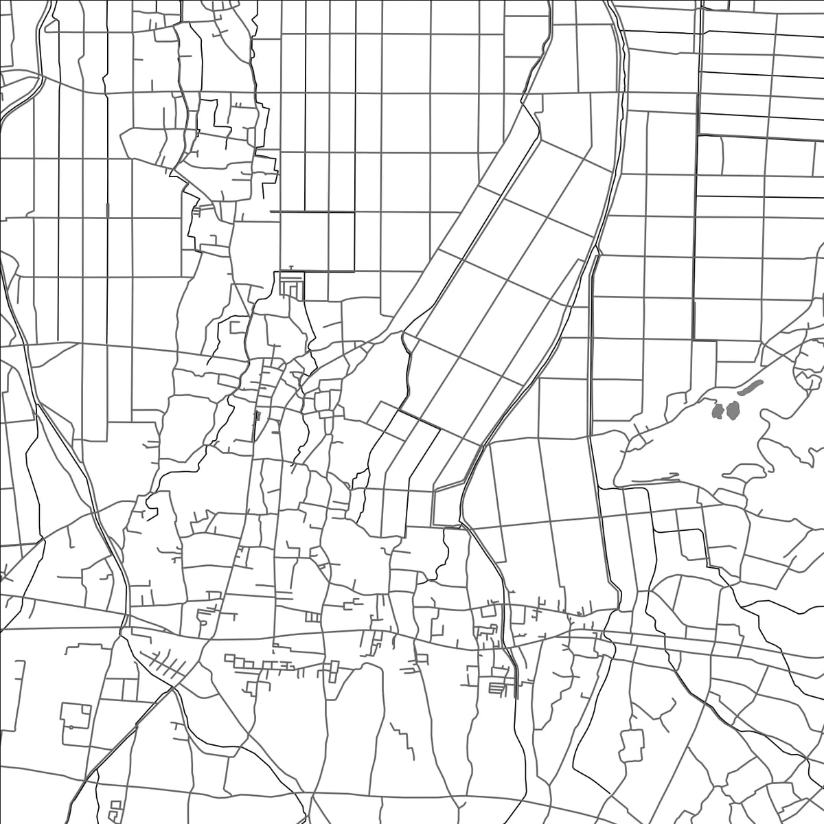 ROAD MAP OF ASO, JAPAN BY MAPBAKES