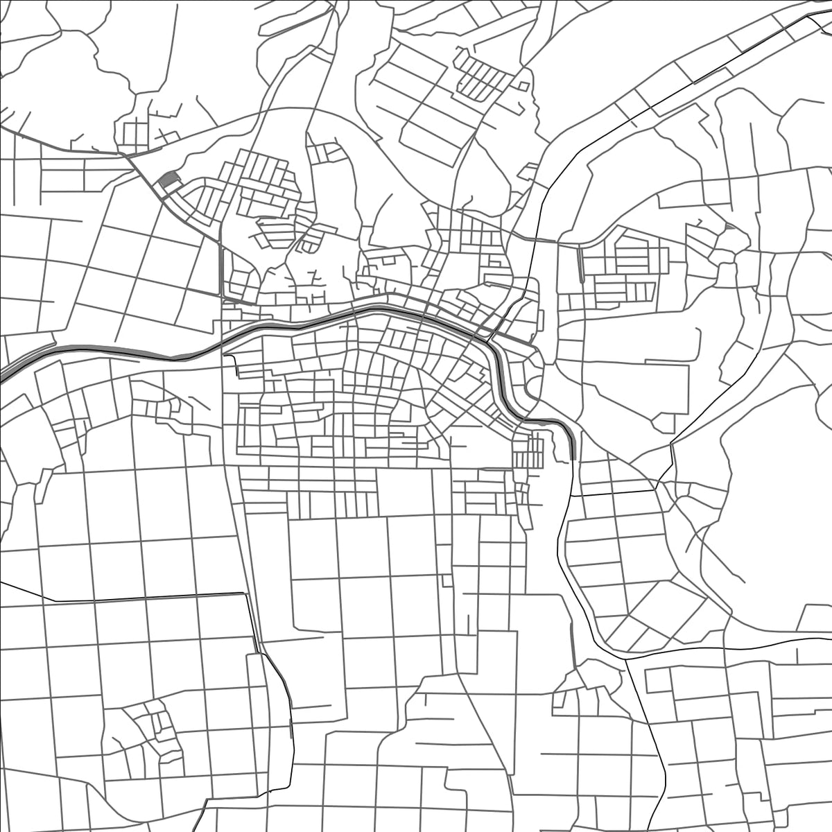 ROAD MAP OF AWARA, JAPAN BY MAPBAKES