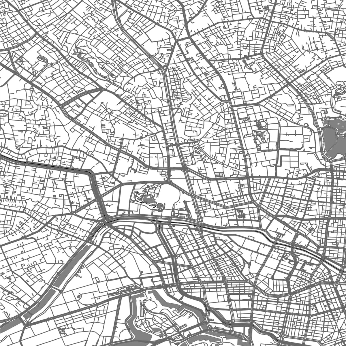 ROAD MAP OF BUNKYO CITY, JAPAN BY MAPBAKES