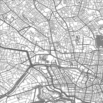 ROAD MAP OF BUNKYO CITY, JAPAN BY MAPBAKES