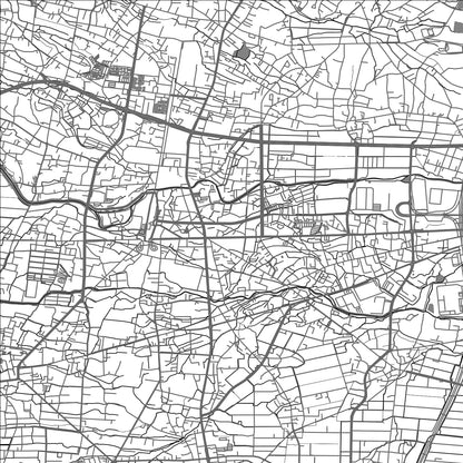 ROAD MAP OF CHIKUGO, JAPAN BY MAPBAKES