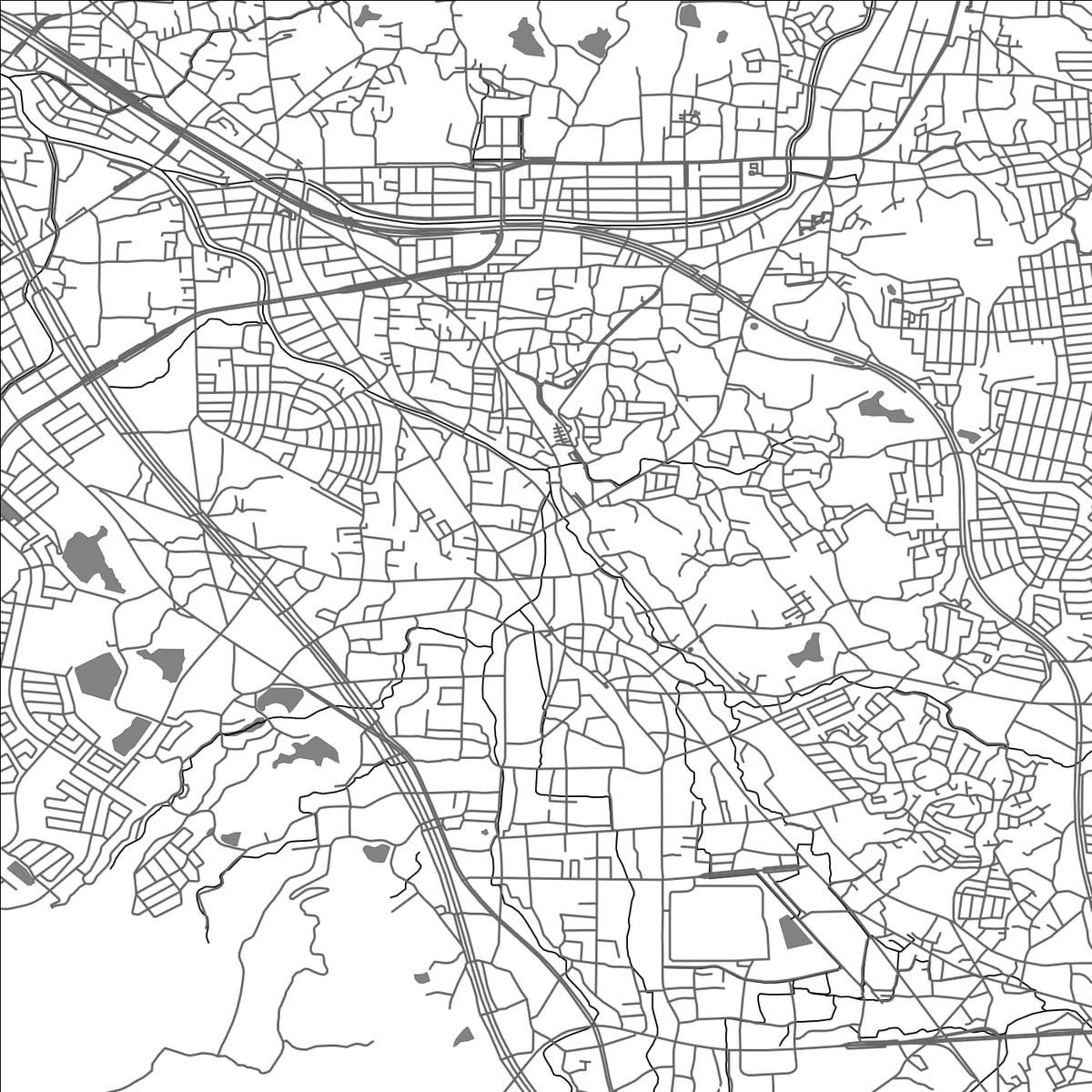ROAD MAP OF CHIKUSHINO, JAPAN BY MAPBAKES