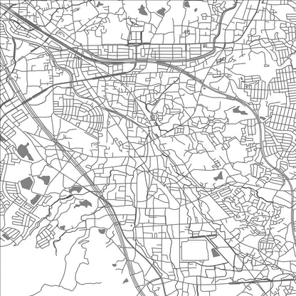 ROAD MAP OF CHIKUSHINO, JAPAN BY MAPBAKES