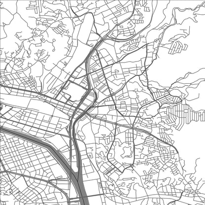 ROAD MAP OF FUCHU HIROSHIMA, JAPAN BY MAPBAKES