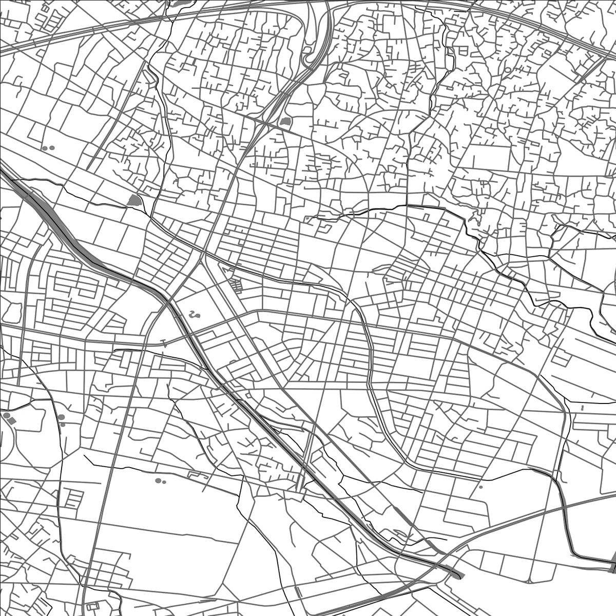 ROAD MAP OF FUJI, JAPAN BY MAPBAKES