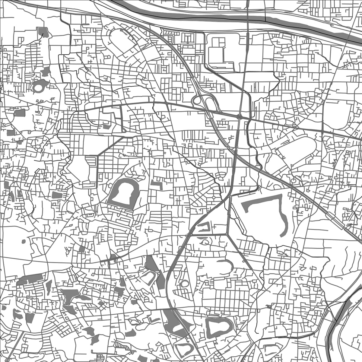 ROAD MAP OF FUJIIDERA, JAPAN BY MAPBAKES