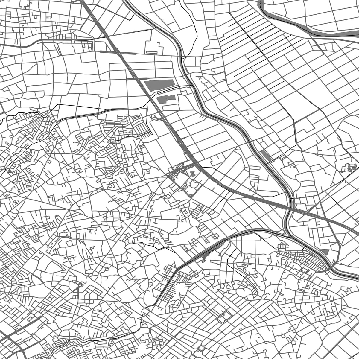 ROAD MAP OF FUJIMI SAITAMA, JAPAN BY MAPBAKES
