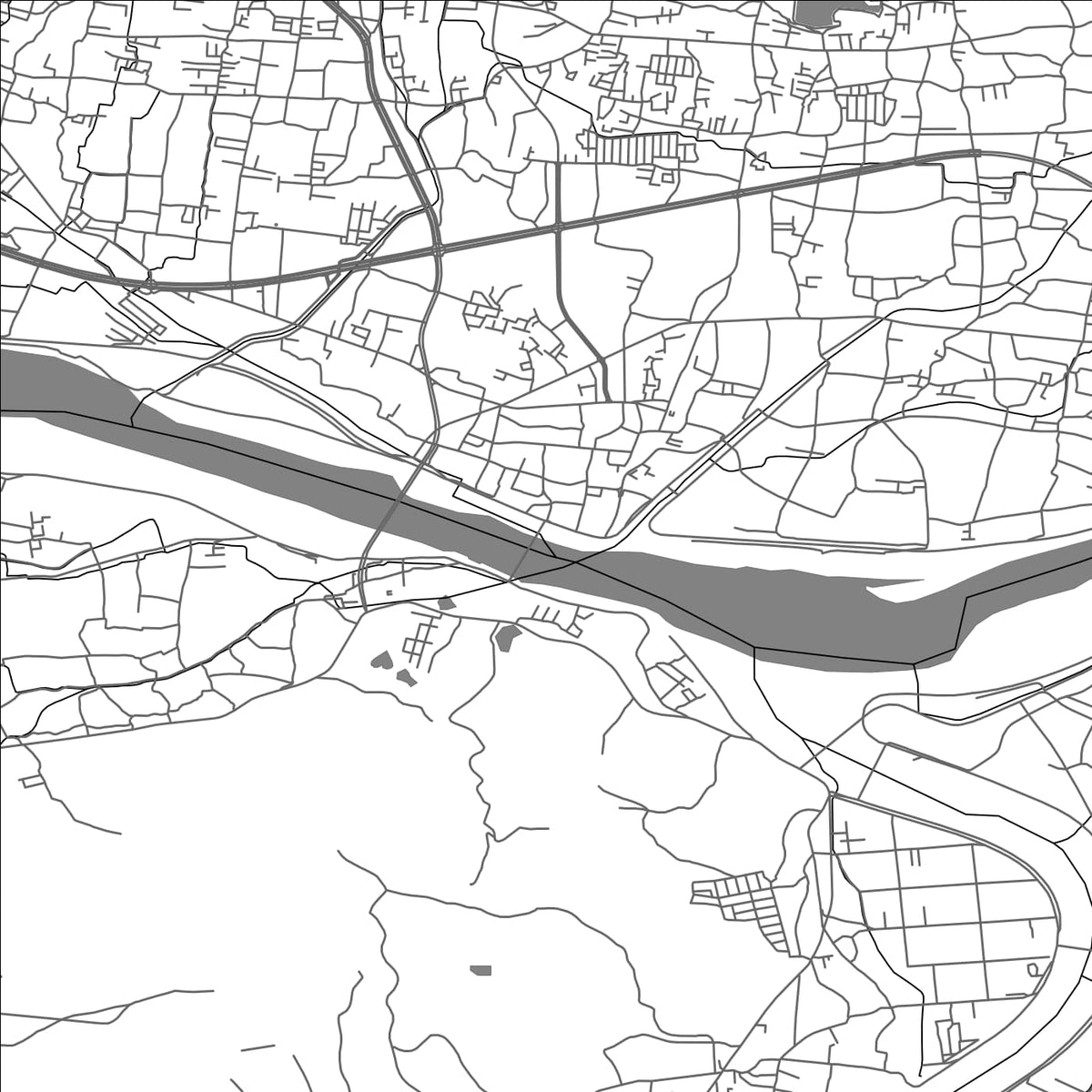 ROAD MAP OF FUNATO, JAPAN BY MAPBAKES