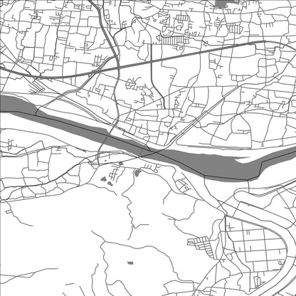 ROAD MAP OF FUNATO, JAPAN BY MAPBAKES