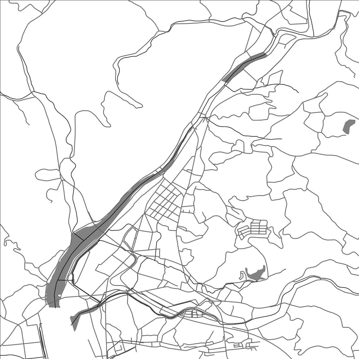 ROAD MAP OF FURUKAWAMEN, JAPAN BY MAPBAKES