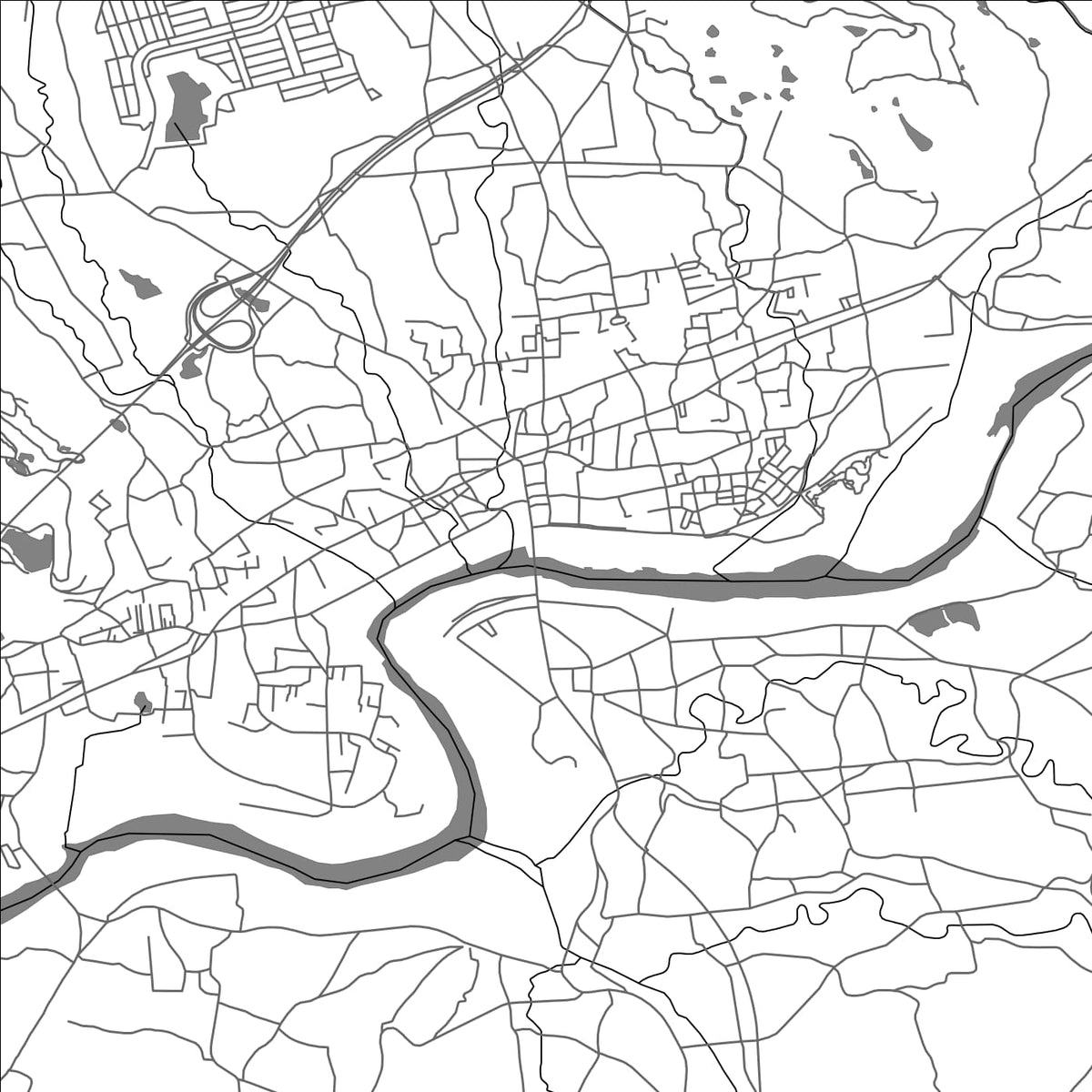 ROAD MAP OF GOJO, JAPAN BY MAPBAKES