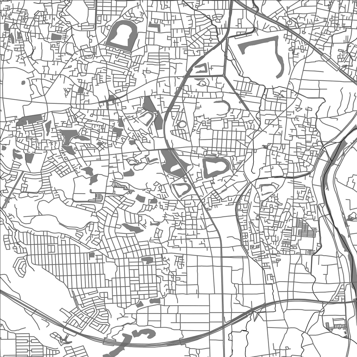 ROAD MAP OF HABIKINO, JAPAN BY MAPBAKES